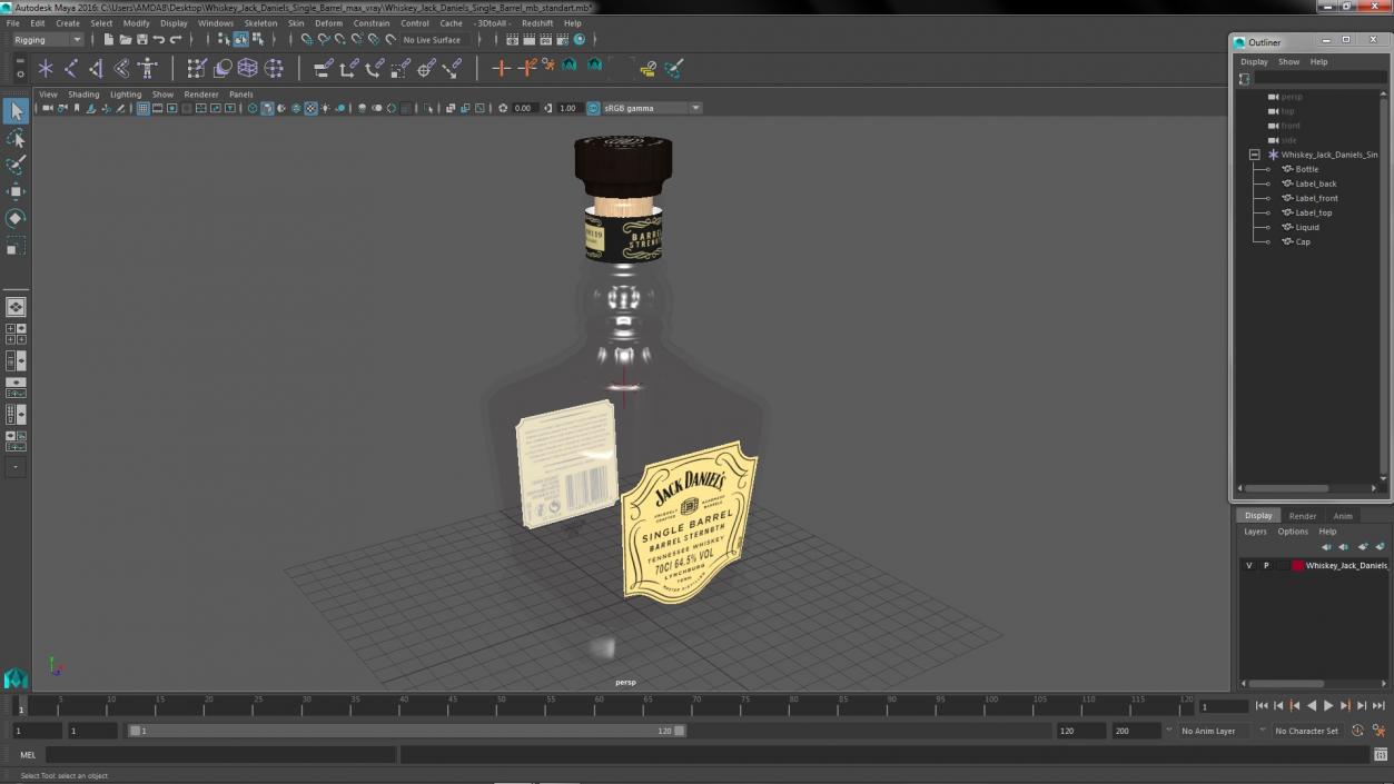 Whiskey Jack Daniels Single Barrel 3D model