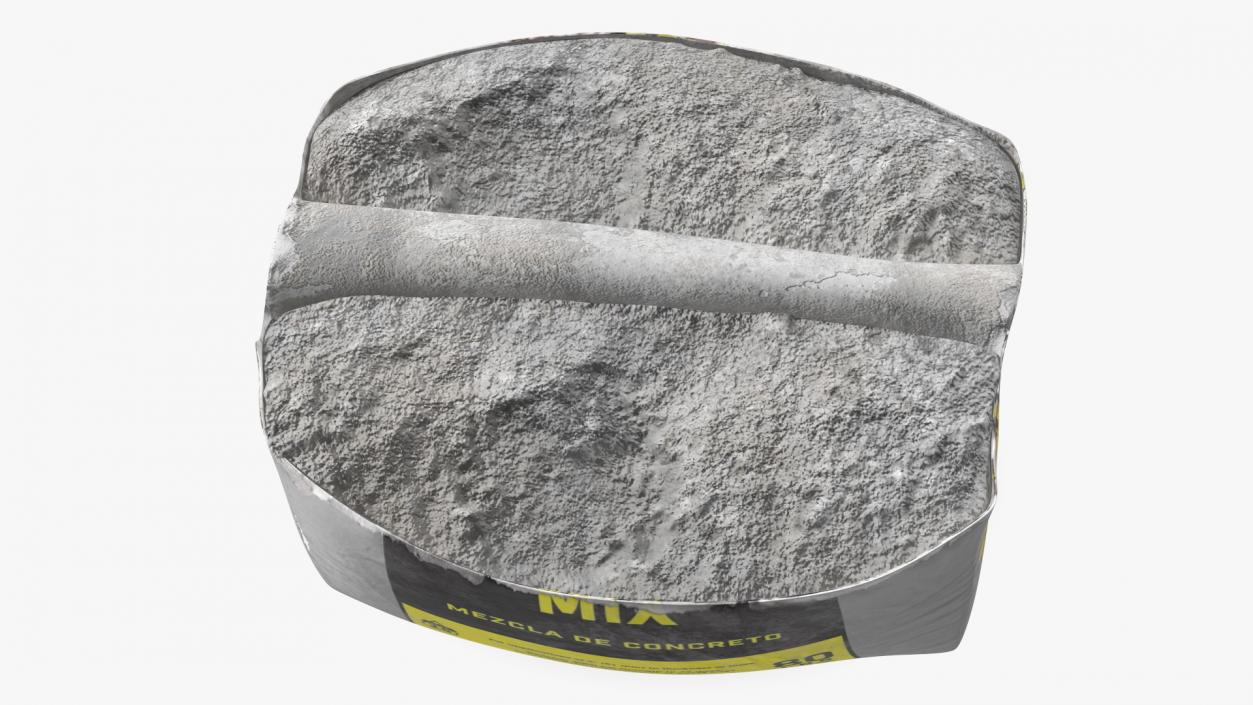 Open Package of Cement Sakrete 80 Lb White 3D