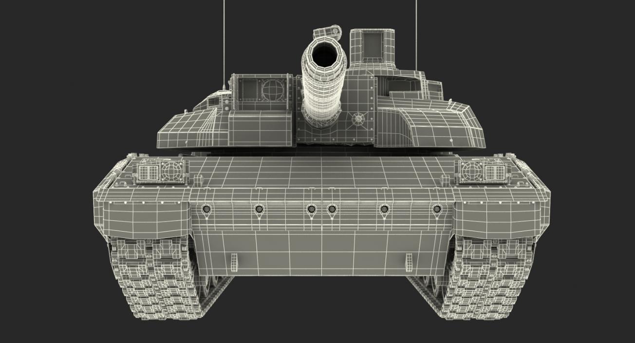 3D French Army Tank AMX-56 Leclerc Rigged model