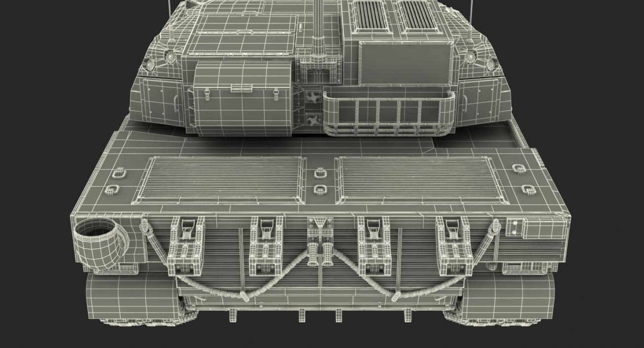 3D French Army Tank AMX-56 Leclerc Rigged model