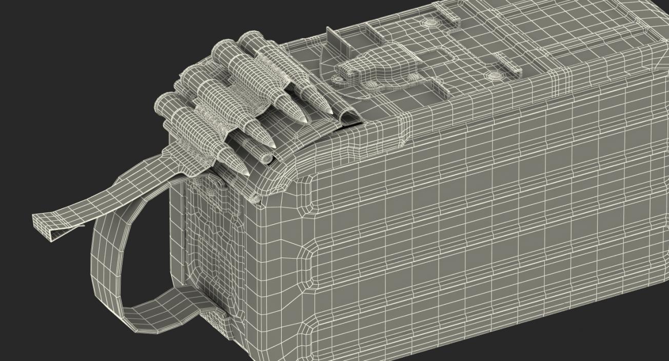 3D Machine Gun 100 Round Ammunition Box