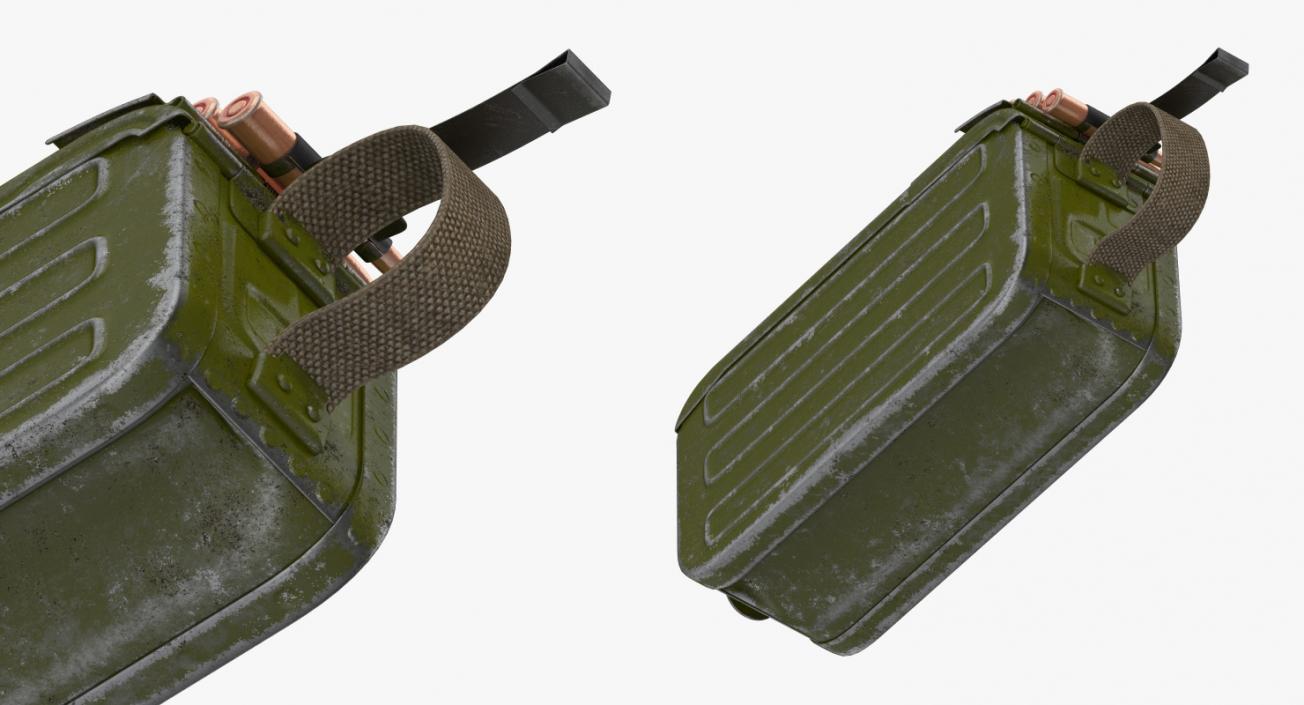 3D Machine Gun 100 Round Ammunition Box