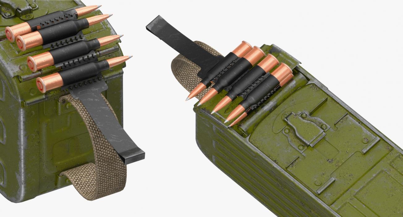 3D Machine Gun 100 Round Ammunition Box