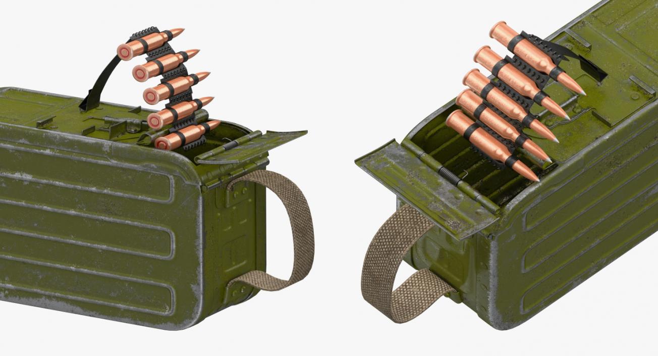 3D Machine Gun 100 Round Ammunition Box