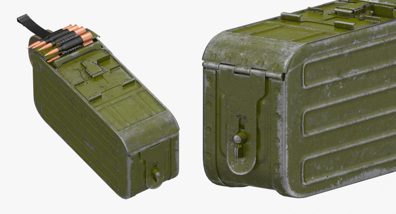 3D Machine Gun 100 Round Ammunition Box