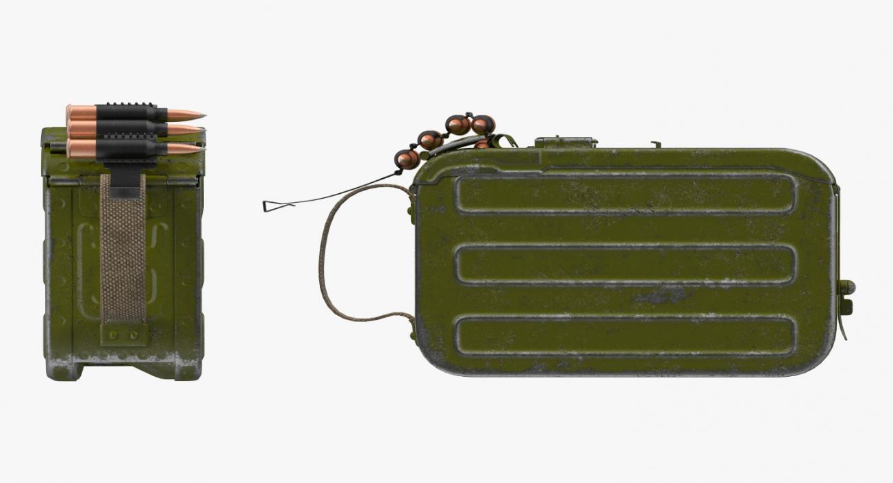 3D Machine Gun 100 Round Ammunition Box