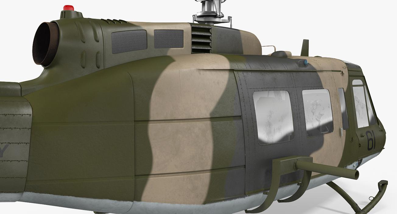 3D Bell UH-1 Iroquois Camo model