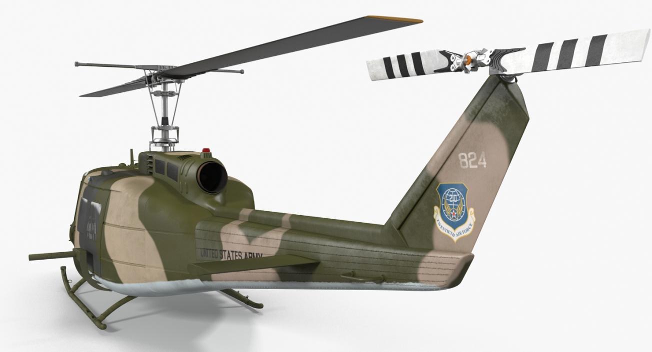 3D Bell UH-1 Iroquois Camo model