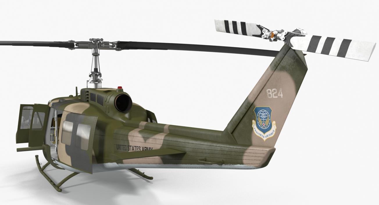 3D Bell UH-1 Iroquois Camo model