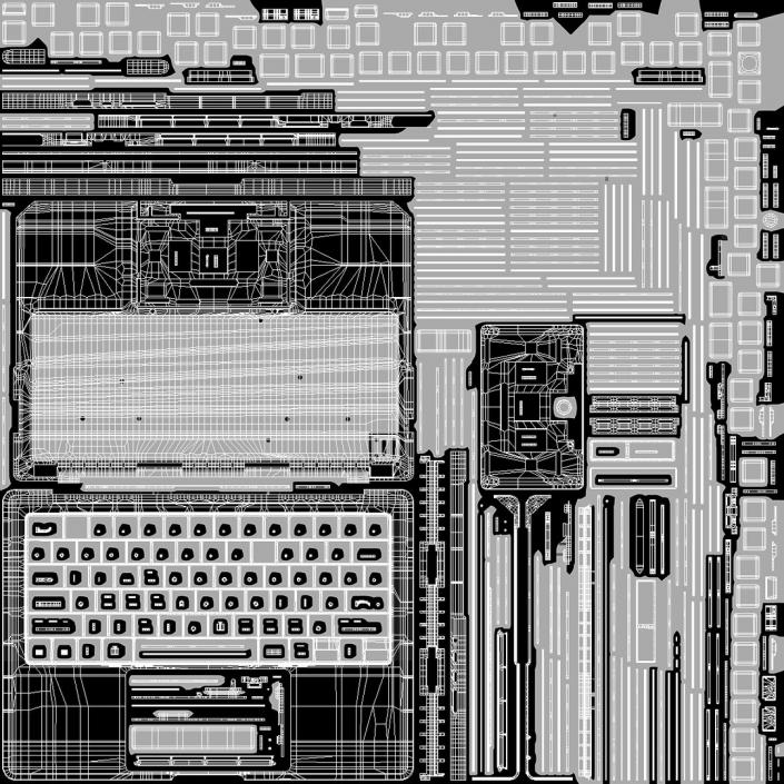 MacBook Pro Computer Components Collection 2 3D model