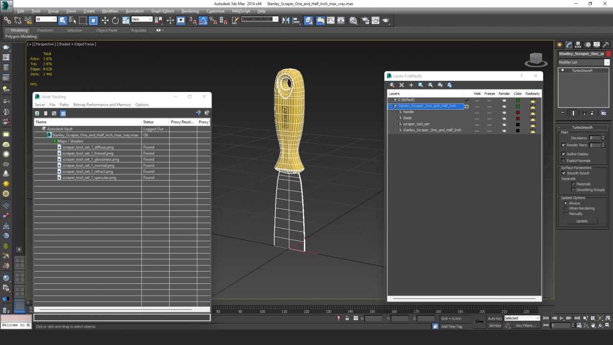 3D Stanley Scraper One and Half Inch model