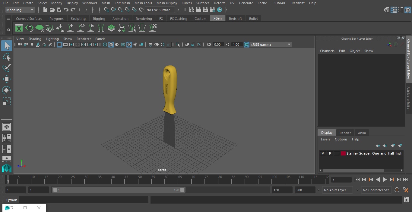 3D Stanley Scraper One and Half Inch model