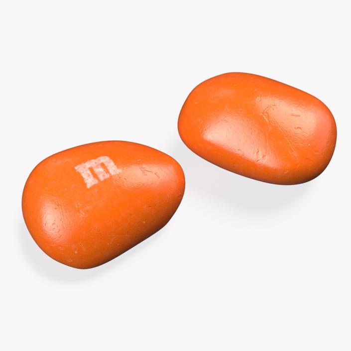 M and Ms Nut Candy Orange 2 3D