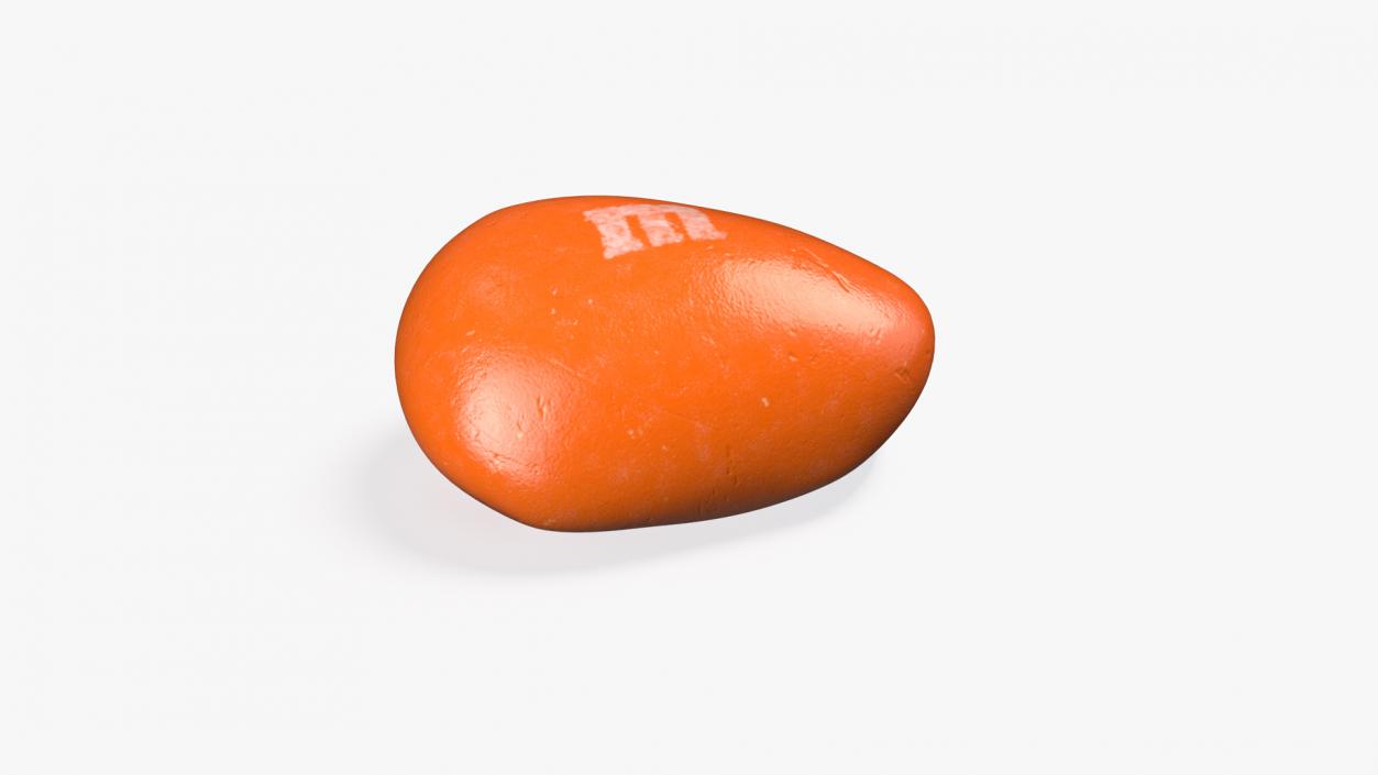 M and Ms Nut Candy Orange 2 3D