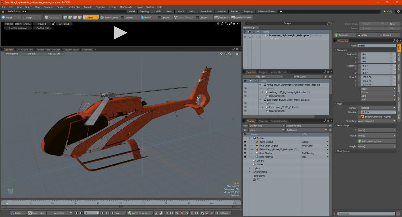 Executive Lightweight Helicopter 3D