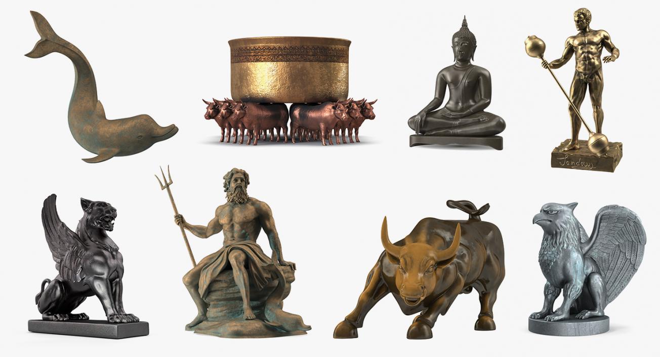 3D model Bronze Sculptures Collection 6