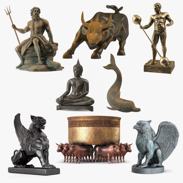 3D model Bronze Sculptures Collection 6