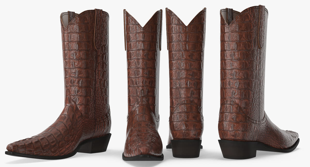 3D Cowboy Boots Collection model