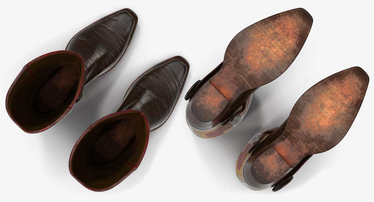 3D Cowboy Boots Collection model