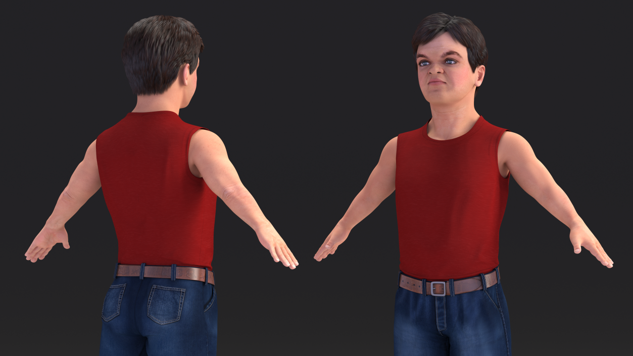 3D Character Dwarf Man Summer Style Rigged for Cinema 4D model