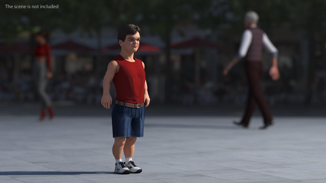 3D Character Dwarf Man Summer Style Rigged for Cinema 4D model