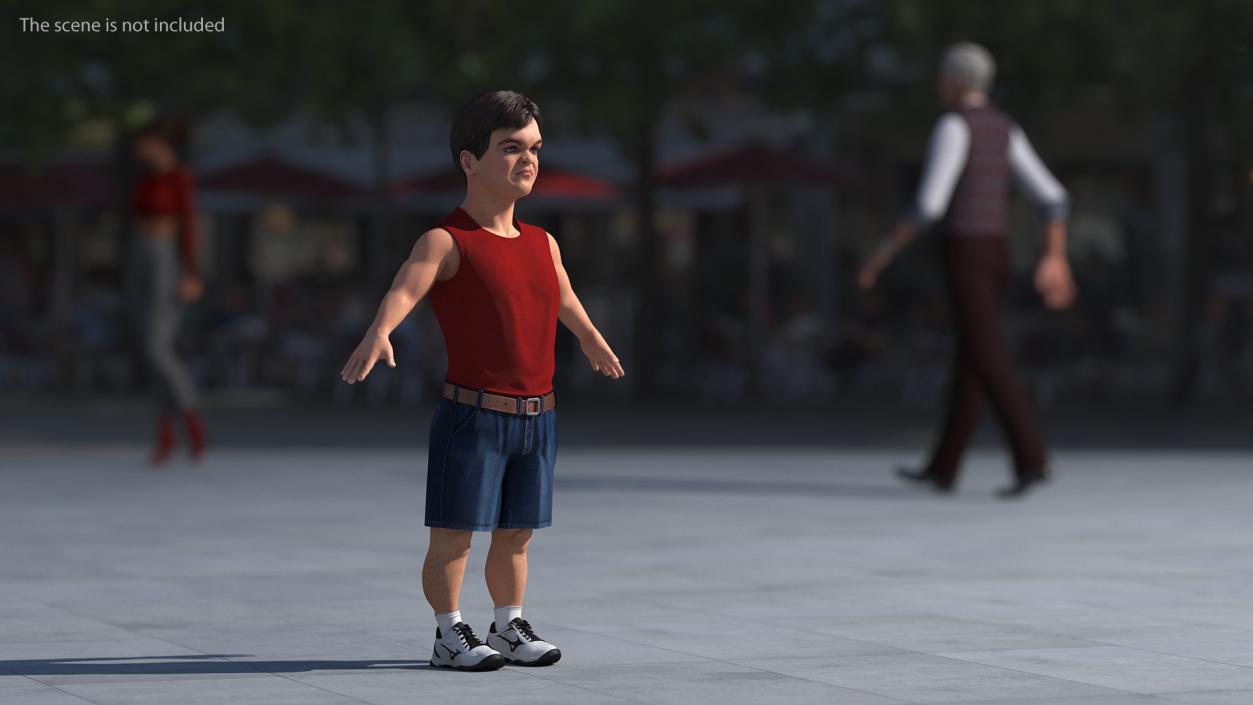 3D Character Dwarf Man Summer Style Rigged for Cinema 4D model