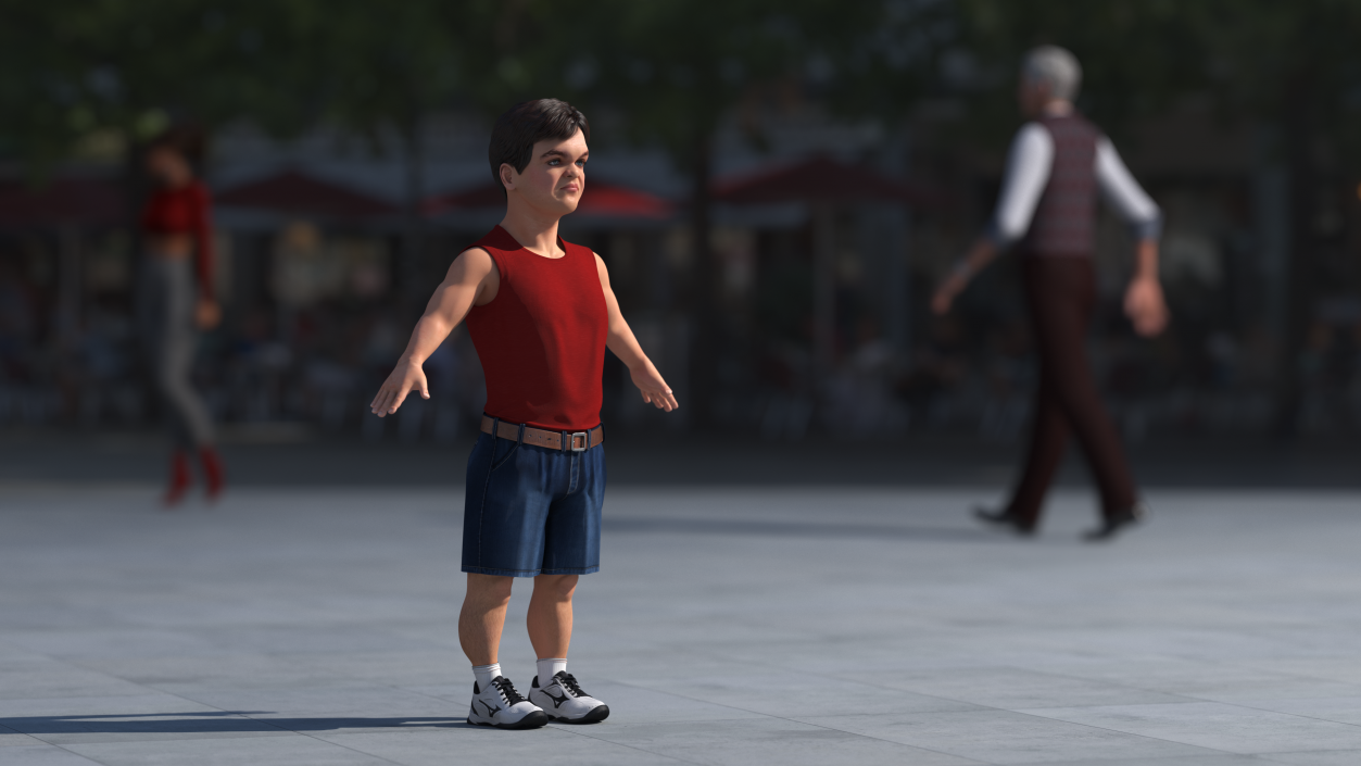 3D Character Dwarf Man Summer Style Rigged for Cinema 4D model