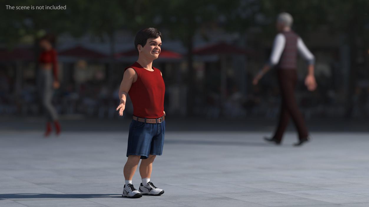 3D Character Dwarf Man Summer Style Rigged for Cinema 4D model