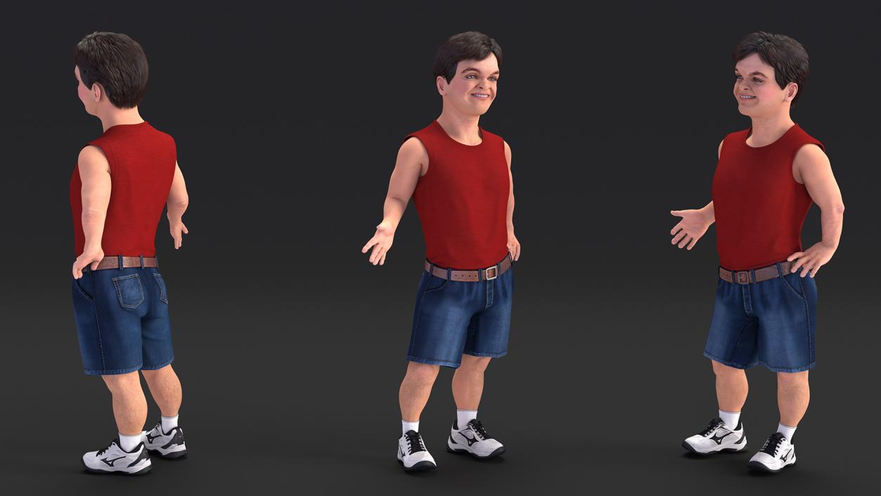 3D Character Dwarf Man Summer Style Rigged for Cinema 4D model