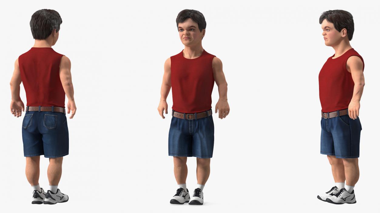 3D Character Dwarf Man Summer Style Rigged for Cinema 4D model