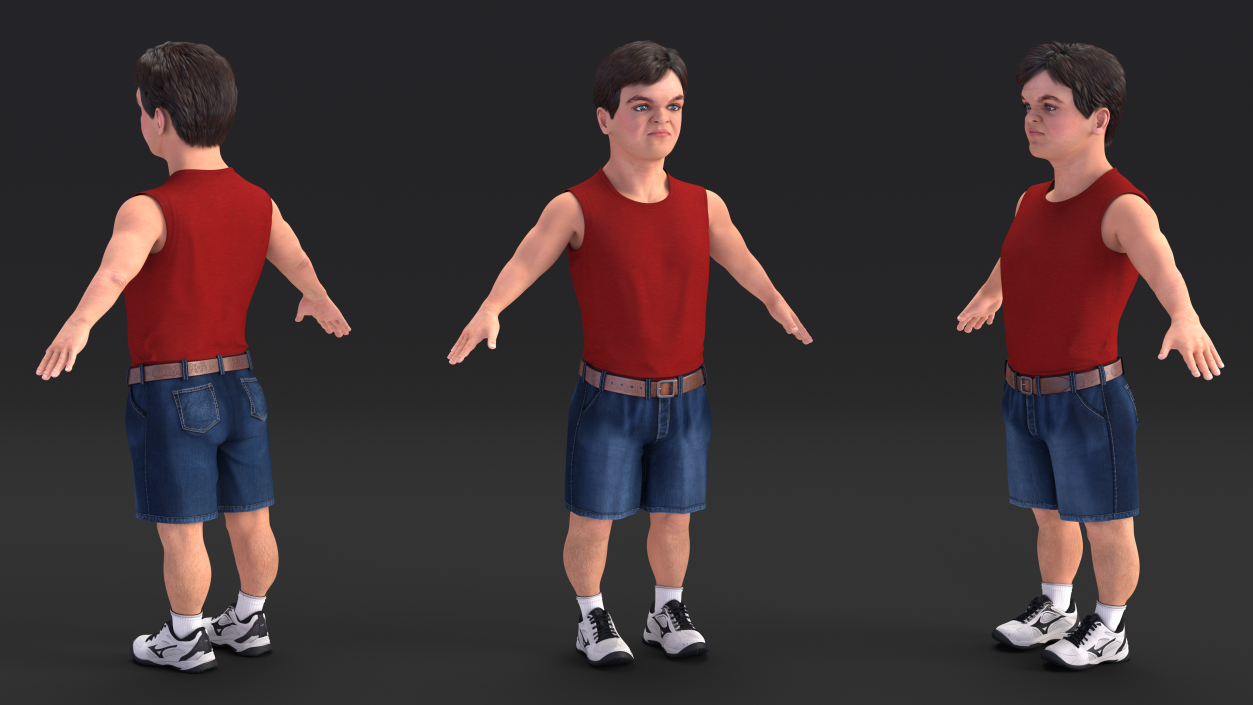 3D Character Dwarf Man Summer Style Rigged for Cinema 4D model