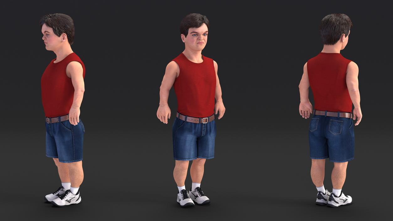 3D Character Dwarf Man Summer Style Rigged for Cinema 4D model