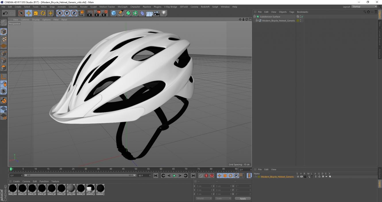 Modern Bicycle Helmet Generic 3D model