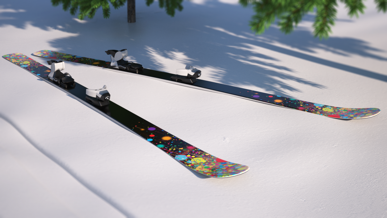 3D Snow Skis 3