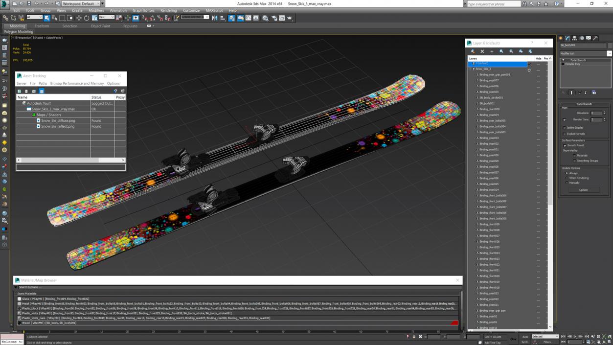 3D Snow Skis 3