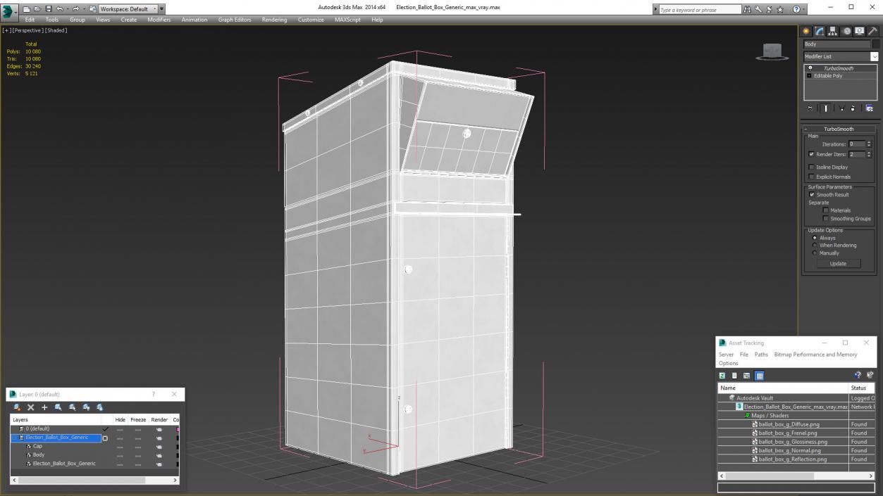 Election Ballot Box Generic 3D