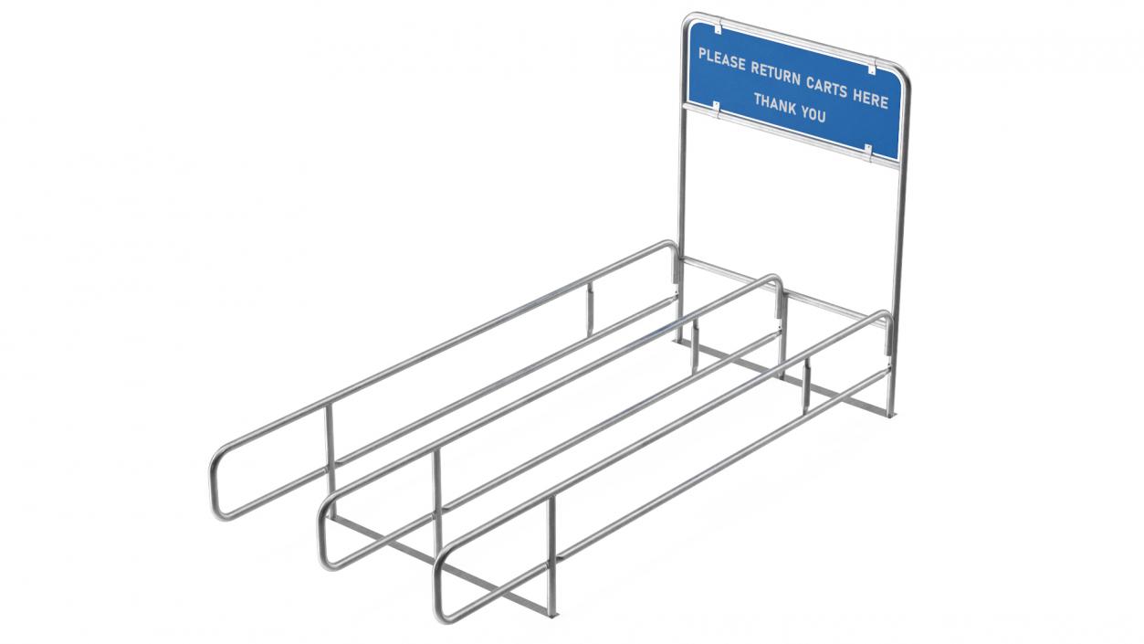 3D Grocery Cart Double Corral