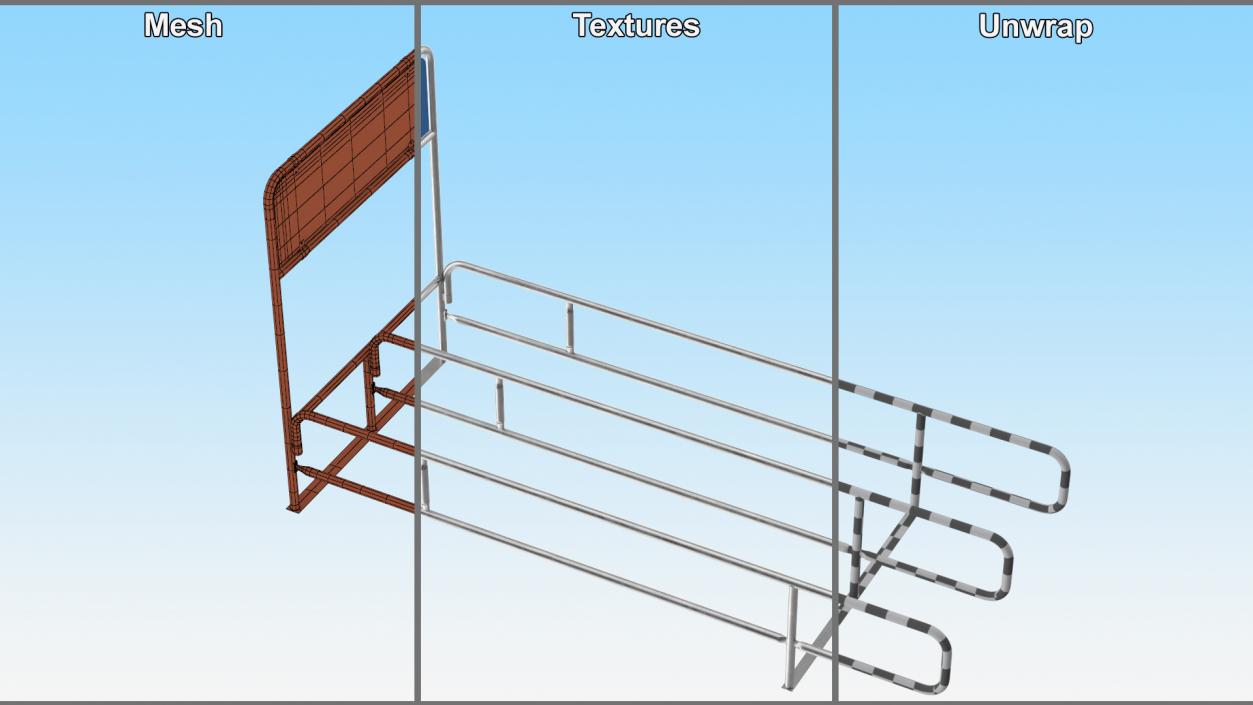 3D Grocery Cart Double Corral