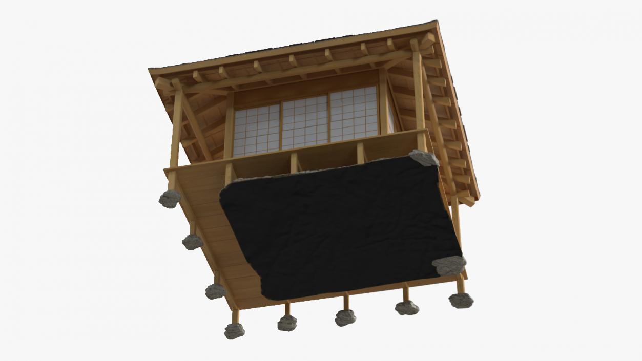 3D model Japanese Man Having Tea in Traditional Tea House 2