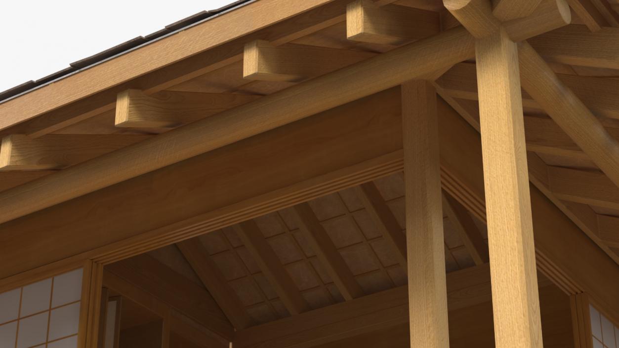 3D model Japanese Man Having Tea in Traditional Tea House 2