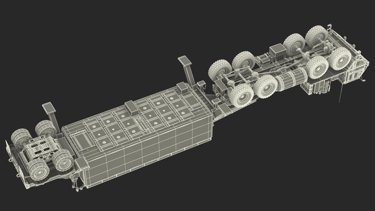 Tractor M983 with THAAD TPY2 Radar 3D model