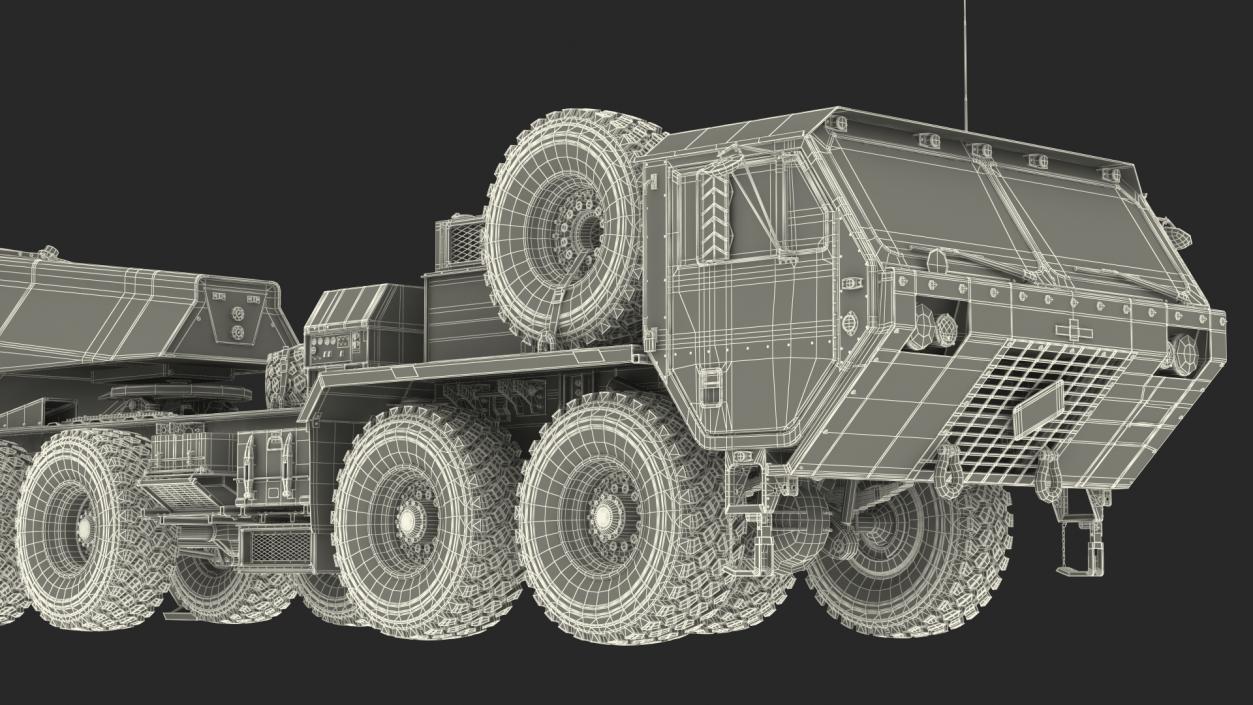 Tractor M983 with THAAD TPY2 Radar 3D model