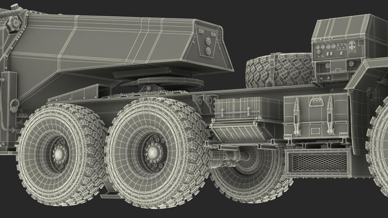 Tractor M983 with THAAD TPY2 Radar 3D model