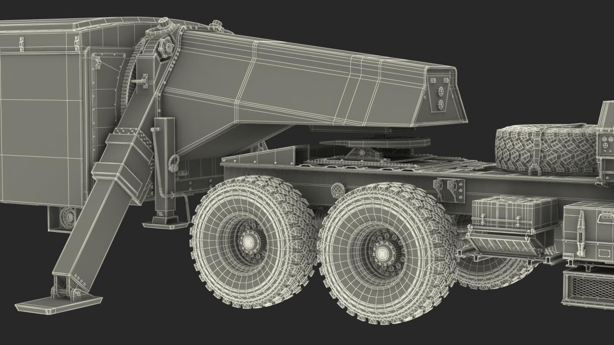 Tractor M983 with THAAD TPY2 Radar 3D model