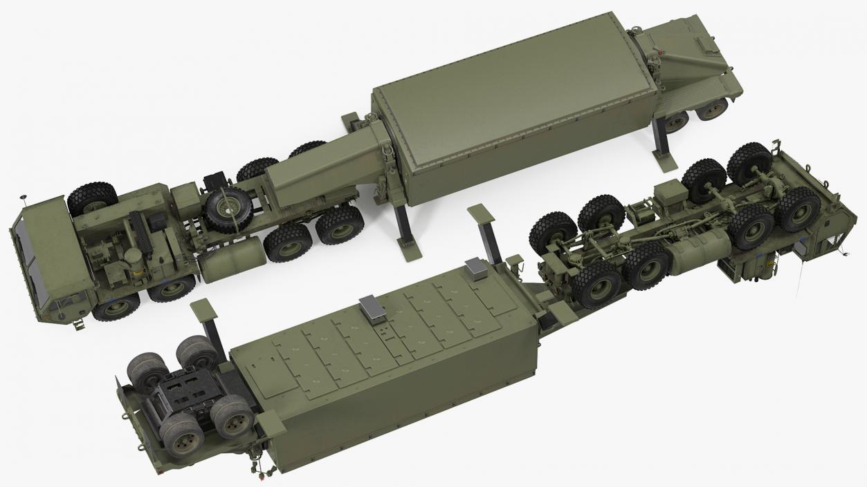 Tractor M983 with THAAD TPY2 Radar 3D model