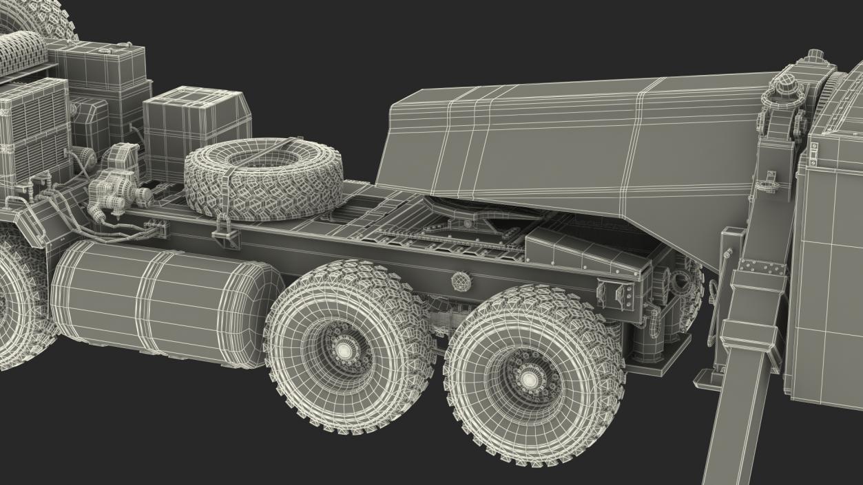 Tractor M983 with THAAD TPY2 Radar 3D model