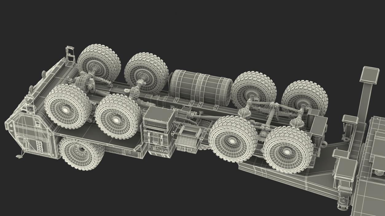 Tractor M983 with THAAD TPY2 Radar 3D model