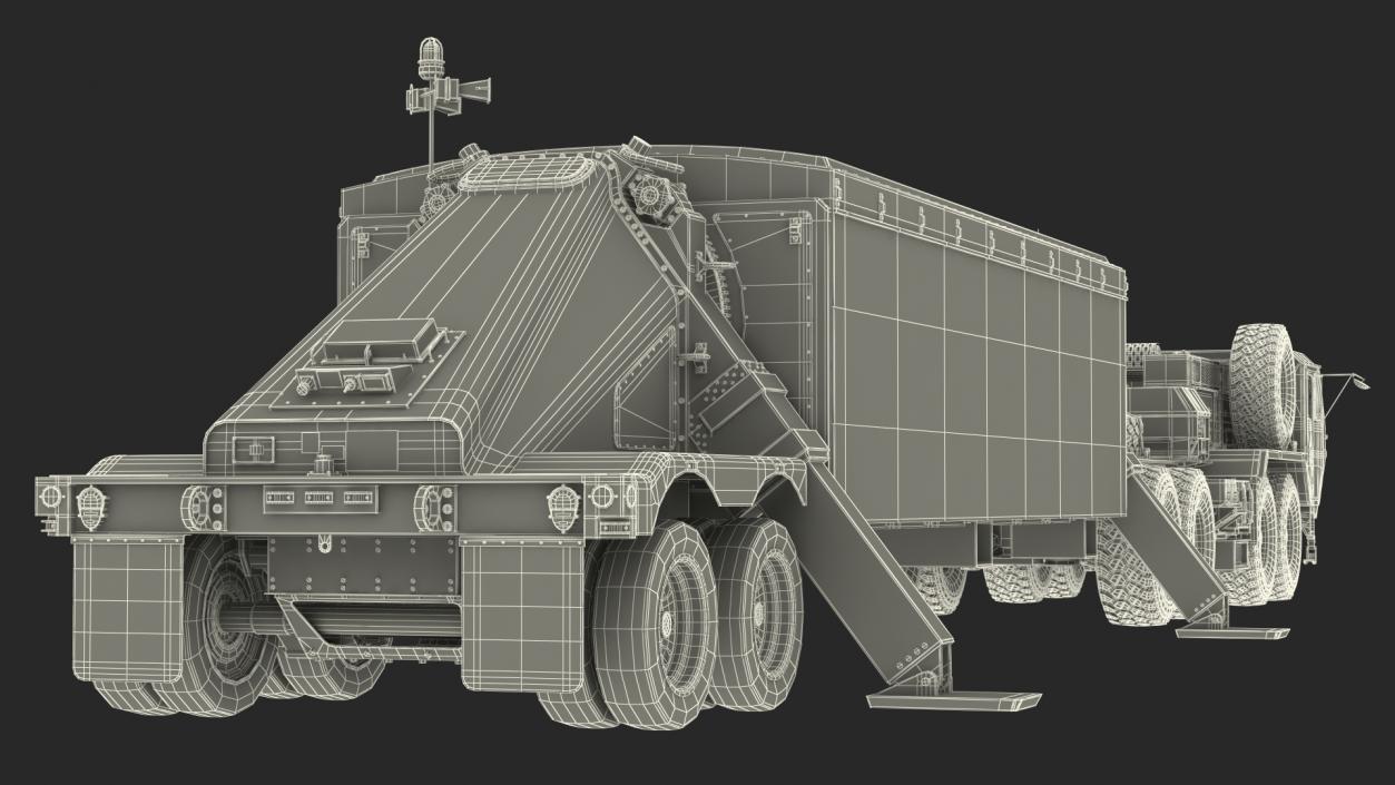 Tractor M983 with THAAD TPY2 Radar 3D model