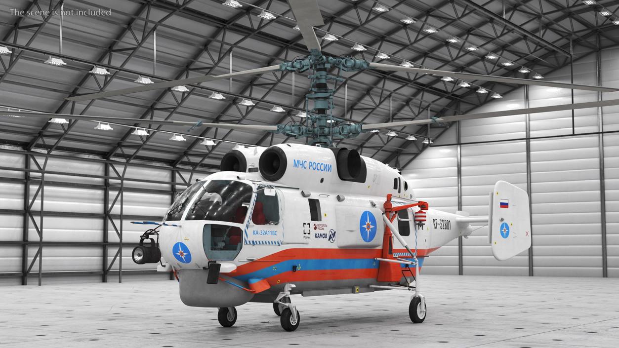 3D Kamov KA32 Russia EMERCOM Helicopter