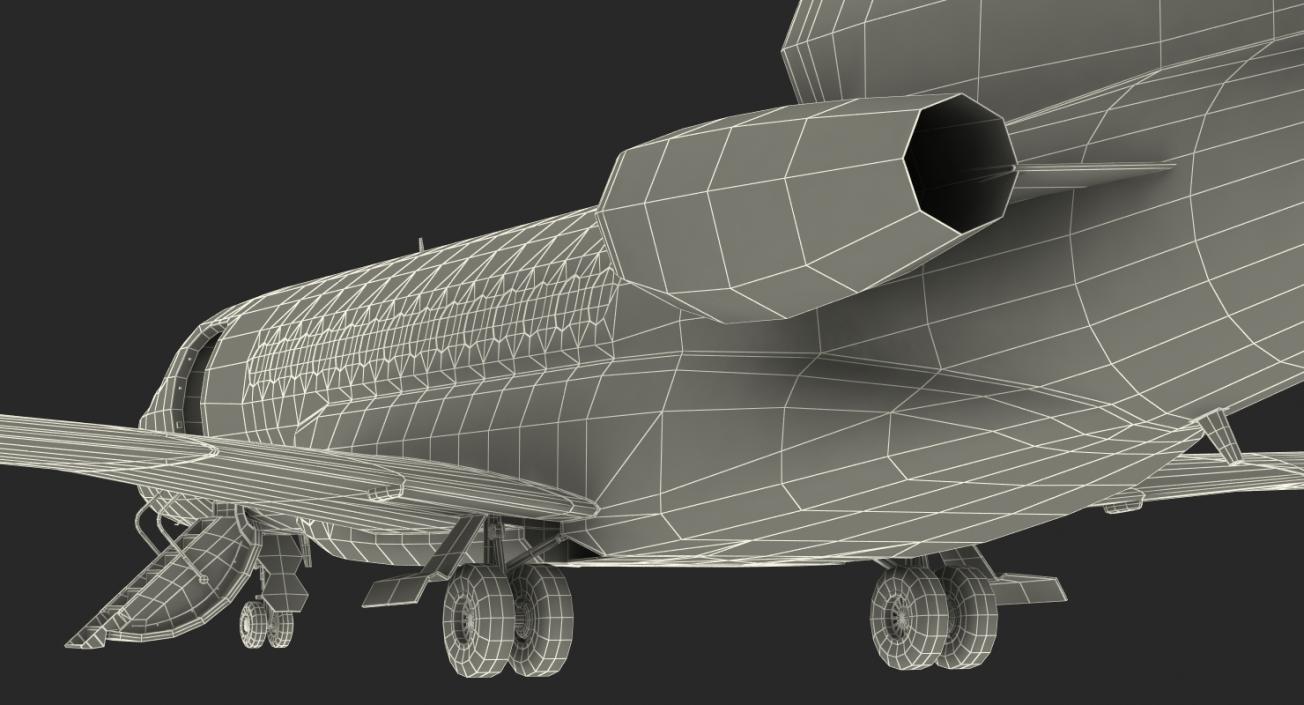 3D Business Jet Dassault Falcon 7X Rigged model